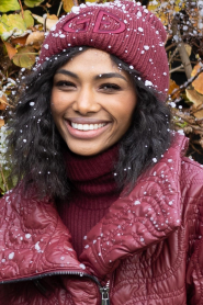 Goldbergh |  Knitted beanie with logo Valerie | burgundy | Picture 2