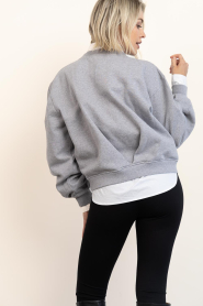 Club L'avenir |  Sweater with balloon sleeves Sayeh | Grijs | Picture 8