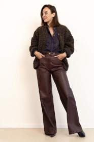 Club L'avenir |  Teddy jacket Athena | bruin | Picture 3