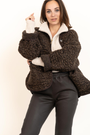 Club L'avenir |  Teddy jacket Athena | bruin | Picture 2