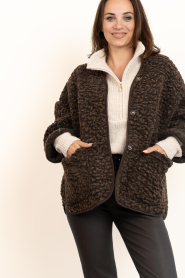 Club L'avenir |  Teddy jacket Athena | bruin | Picture 6
