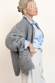 Club L'avenir |  Teddy jacket Athena | grey | Picture 7