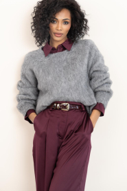 Club L'avenir |  Brushed mohair mix sweater Emery | grey | Picture 2