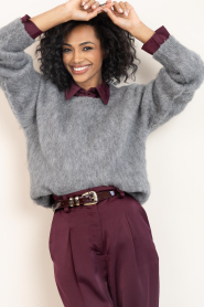 Club L'avenir |  Brushed mohair mix sweater Emery | grey | Picture 5
