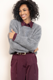 Club L'avenir |  Brushed mohair mix sweater Emery | grey | Picture 6