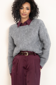 Club L'avenir |  Brushed mohair mix sweater Emery | grey | Picture 7