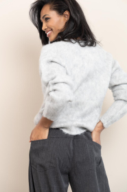 Club L'avenir |  Brushed mohair cardigan Edeh | grey | Picture 5