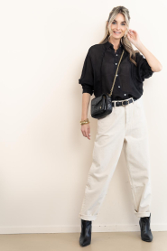 Claris Virot |  Leather bag with snake pattern Charly | black | Picture 3