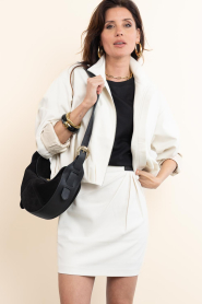 Claris Virot :  Suède moonbag Estelle | black - img2