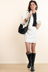 Claris Virot :  Suède moonbag Estelle | black - img3