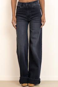 Lois Jeans | High waist straight leg jeans Palazzo L34 | donkergrijs | Afbeelding 5