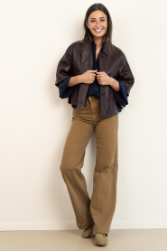 Lois Jeans |  High waist wide leg jeans Palazzo L34 | camel | Picture 2