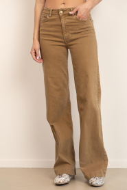 Lois Jeans |  High waist wide leg jeans Palazzo L34 | camel | Picture 5