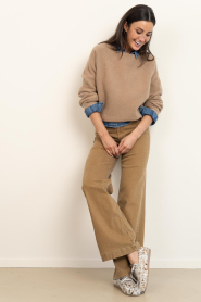 Lois Jeans |  High waist wide leg jeans Palazzo L34 | camel | Picture 4