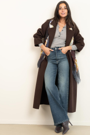 Lois Jeans |  Mid waist wide leg jeans Rosalia L34 | blue | Picture 3