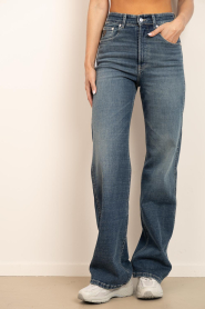 Lois Jeans |  Mid waist wide leg jeans Rosalia L34 | blue | Picture 4