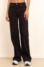 Lois Jeans |  Wide leg pants Marlene L32 | dark brown | Picture 5