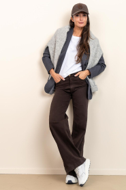 Lois Jeans |  Wide leg pants Marlene L32 | dark brown | Picture 2
