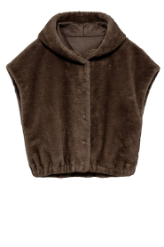 STUDIO AR |  Faux Mink waistcoat Olena | brown | Picture 1