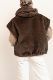 STUDIO AR |  Faux Mink waistcoat Olena | brown | Picture 7