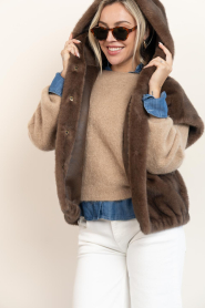 STUDIO AR |  Faux Mink waistcoat Olena | brown | Picture 8