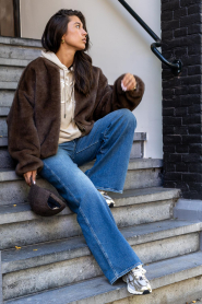 STUDIO AR |  Reversible faux Mink jacket Etta | brown | Picture 3