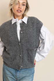STUDIO AR |  Cardigan with studs Idony | grey | Picture 9