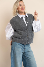 STUDIO AR |  Cardigan with studs Idony | grey | Picture 6
