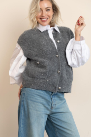 STUDIO AR |  Cardigan with studs Idony | grey | Picture 5