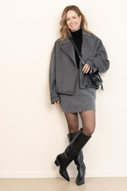 STUDIO AR |  Mini skirt with studs Lexi | grey | Picture 3