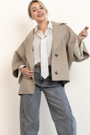 STUDIO AR |  Woolen poncho Avy | beige | Picture 4