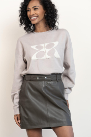 STUDIO AR |  Soft sweater with logo Nissa | beige | Picture 4