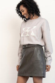 STUDIO AR |  Soft sweater with logo Nissa | beige | Picture 6