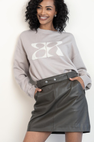 STUDIO AR |  Soft sweater with logo Nissa | beige | Picture 8