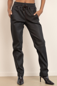 STUDIO AR |  Stretch leather jogger Nora | brown | Picture 5