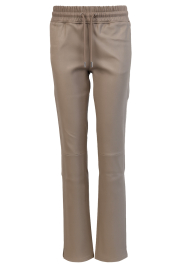 STUDIO AR |  Stretch leather jogger Nora | Natural | Picture 1