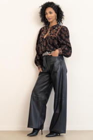 STUDIO AR |  Non stretch leather pants Kaia | black | Picture 4