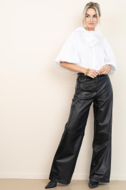STUDIO AR |  Non stretch leather pants Kaia | black | Picture 8