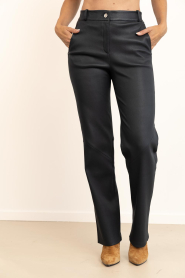 STUDIO AR |  Stretch leather pants Malea | dark blue | Picture 4