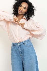 Antik Batik |  Cotton voile blouse Ange | pink | Picture 5