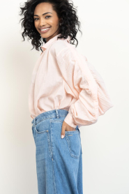 Antik Batik |  Cotton voile blouse Ange | pink | Picture 7