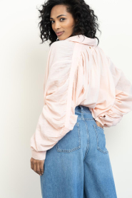 Antik Batik |  Cotton voile blouse Ange | pink | Picture 9