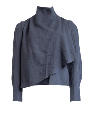 Antik Batik |  Cotton draped top Pia | grey
