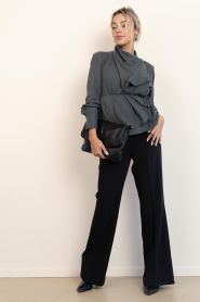 Antik Batik |  Cotton draped top Pia | grey | Picture 3