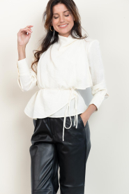 Antik Batik |  Cotton draped top Pia | natural | Picture 2