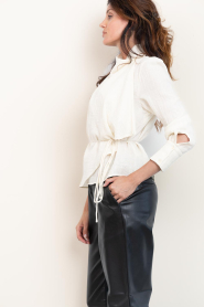 Antik Batik |  Cotton draped top Pia | natural | Picture 5