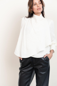 Antik Batik |  Cotton draped top Pia | natural | Picture 10