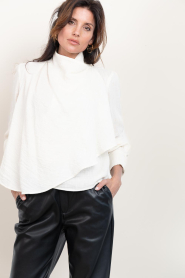 Antik Batik |  Cotton draped top Pia | natural | Picture 7