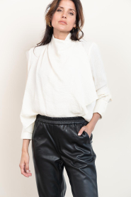 Antik Batik |  Cotton draped top Pia | natural | Picture 8