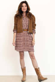 Antik Batik |  Viscose chiffon dress Dalila | burgundy | Picture 3